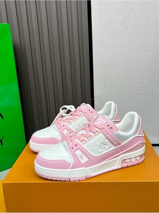 Louis Vuitton Shoes - Louis Vuitton Pink & White Women's Low-Top Sneakers